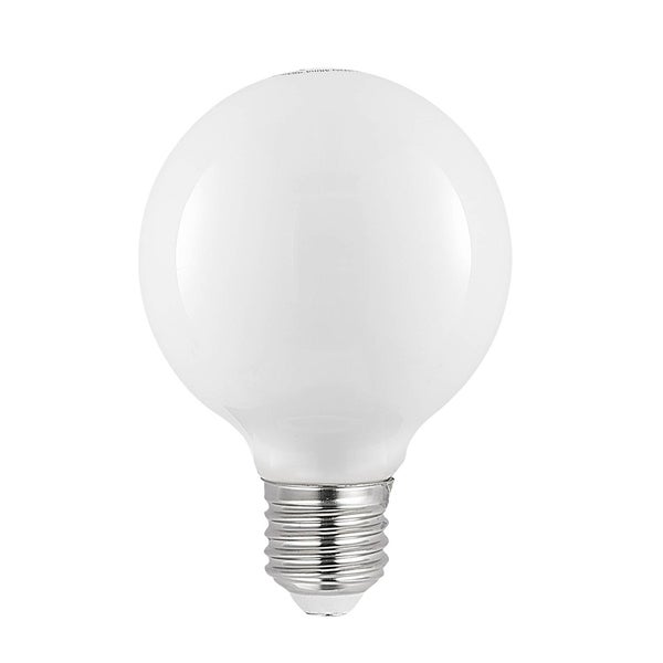LED-Globe-Leuchtmittel mit E27-Fassung und opalem Glas.