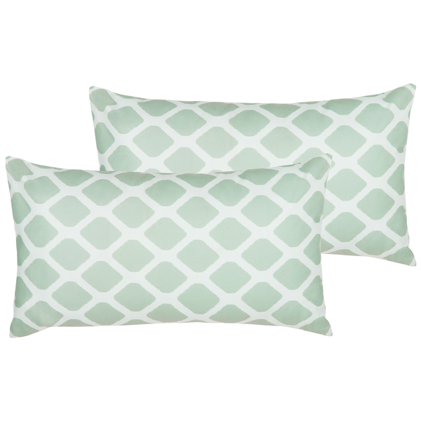 Gartenkissen 2er Set KALAMOS Geometrisches Muster 40 x 70 cm Mintgrün