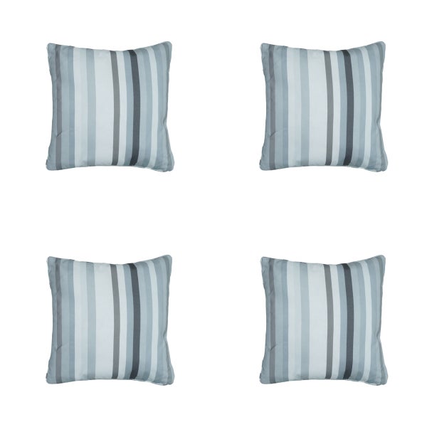 Dekokissen Righe grau - Ca. 50x50 cm - 4er-Set