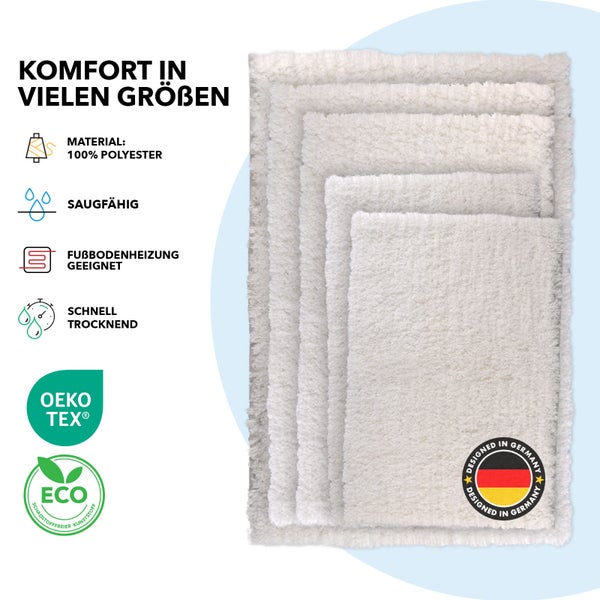 Mehrere Badteppiche aus Polyester in verschiedenen Größen