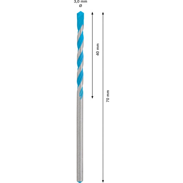 Bosch Expert CYL-9 MultiConstruction Bohrer 3 x 40 x 70 mm - 2608900600