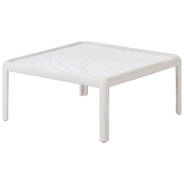 Garten Beistelltisch hellbeige quadratisch 69 x 69 cm FERRETTI