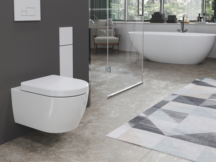 Aqua Bagno Design Hänge-WC ABWCSR003BIG – Spülrandlos – Markenkeramik – Softclose-Sitz