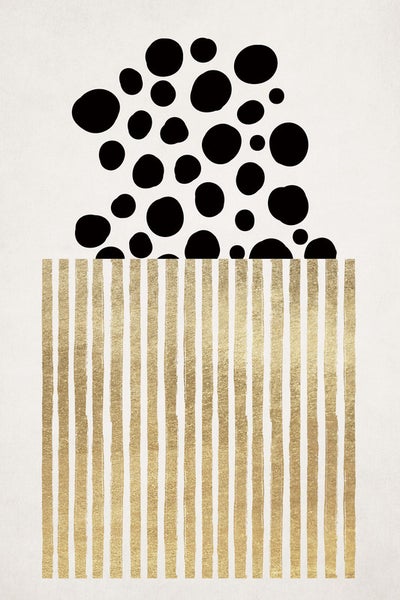 Abstrakte Grafik mit Punkten und Streifen