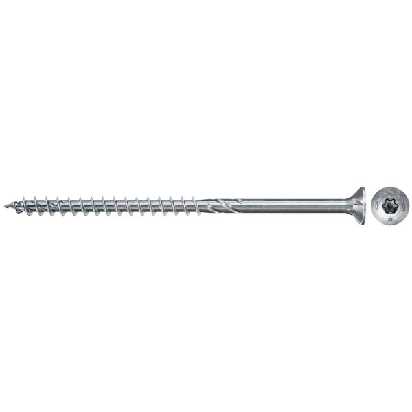Fischer 100x Power-Fast II FPF II CTX25P 5 x 100 mm BC Senkkopf mit Innenstern TX25 Teilgewinde galvanisch verzinkt blau passiviert - 670341