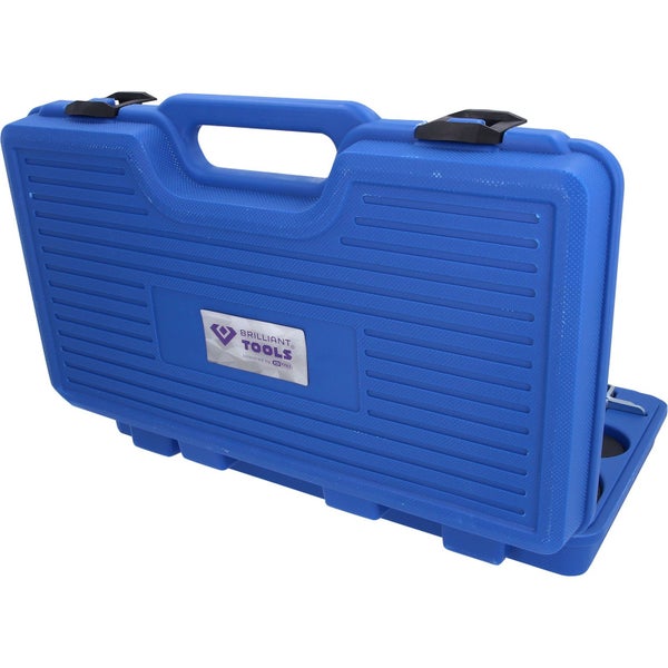 Blauer Werkzeugkoffer mit Tragegriff und Brilliant Tools Logo