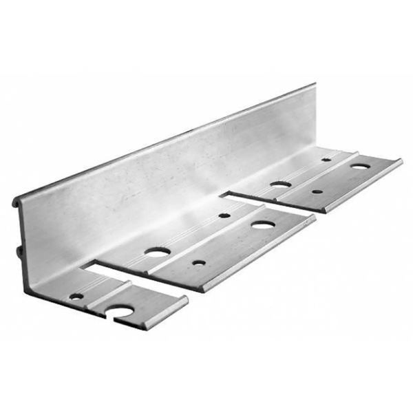 Winkelprofil aus Aluminium zur Befestigung mit vorgebohrten Löchern für Montagearbeiten