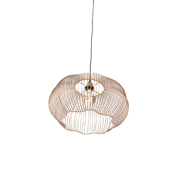 Hängelampe mit Drahtgeflecht