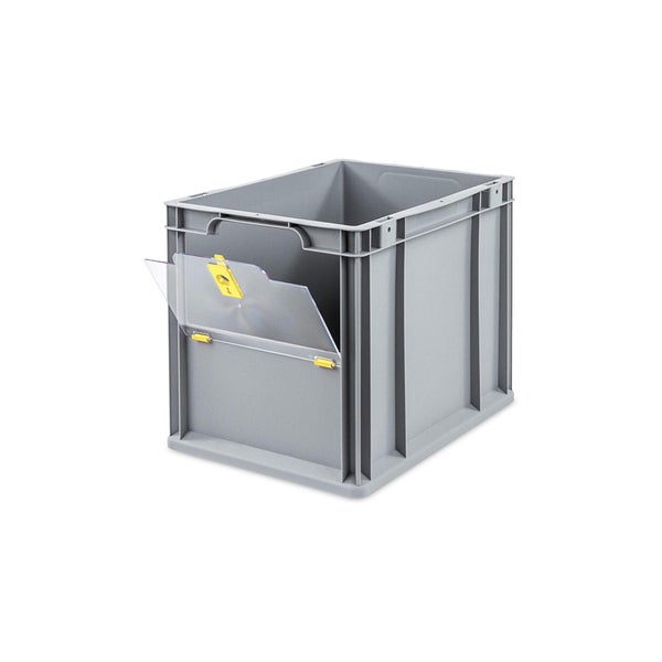 PROREGAL SuperSparSet 4x Eurobox NextGen Insight Cover HxBxT 32 x 30 x 40 30 Liter Hoch/Gelb Eurobehälter Transportbox