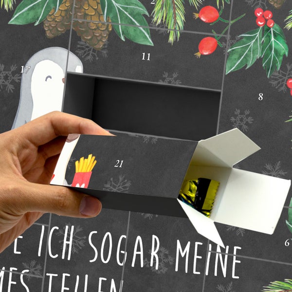 Mr. & Mrs. Panda Befüllbarer Adventskalender Pinguin Pommes - Schwarz