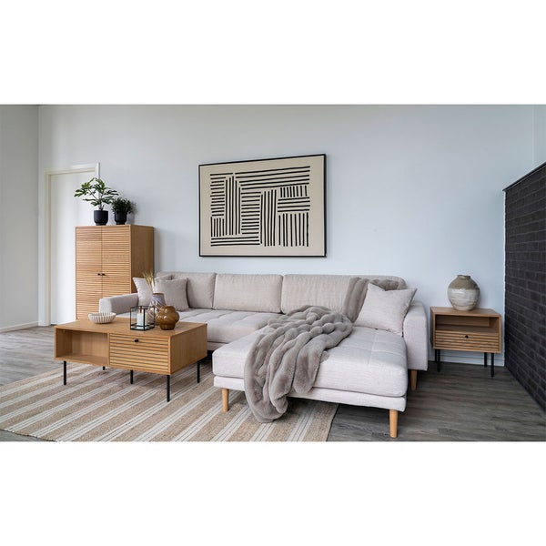 Galena Plaid 130x180cm imitiertes fell beige. 130 X 180 X 2 cm