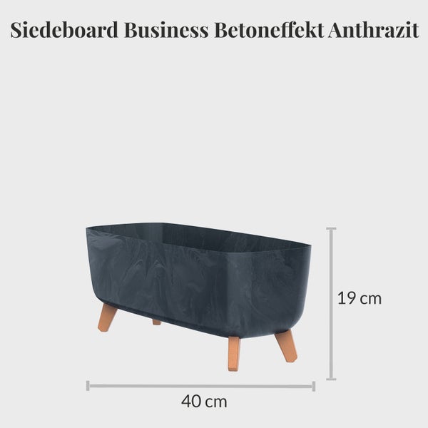 Sideboard Business im Betoneffekt mit den Maßen 40 x 19 cm