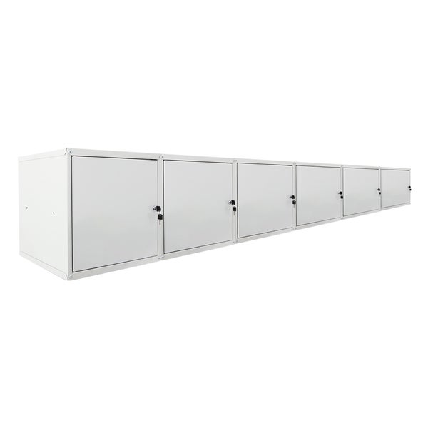 PROREGAL Mega Deal 6x Schließfachwürfel Cubic XL HxBxT 45 x 45 x 45 cm Grau