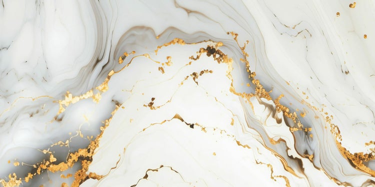Abstrakte Marmorstruktur mit goldenen Akzenten