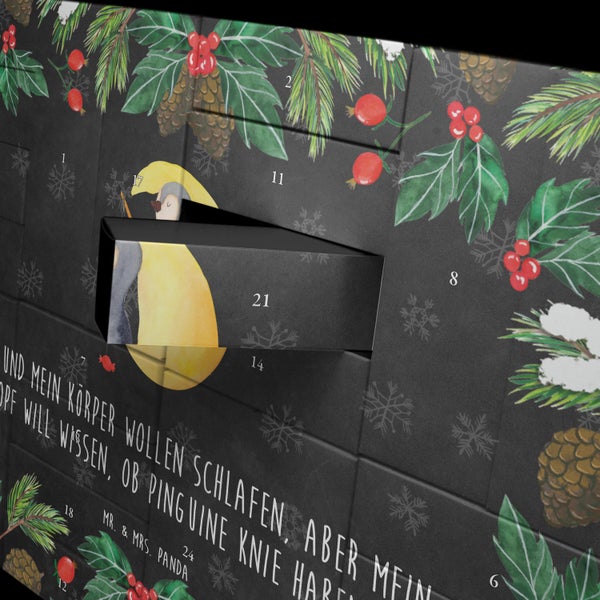 Mr. & Mrs. Panda Befüllbarer Adventskalender Pinguin Mond - Schwarz