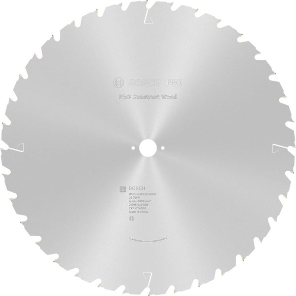Bosch PRO Construct Wood Kreissägeblatt 500 x 3,8 x 30 mm - 2608640695