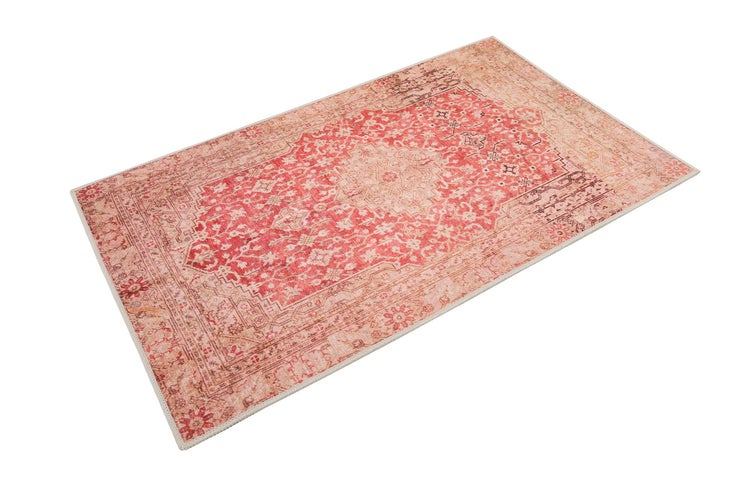 Badteppich Rot Vintage Oriental Polaroid WECONhome 60x100 cm