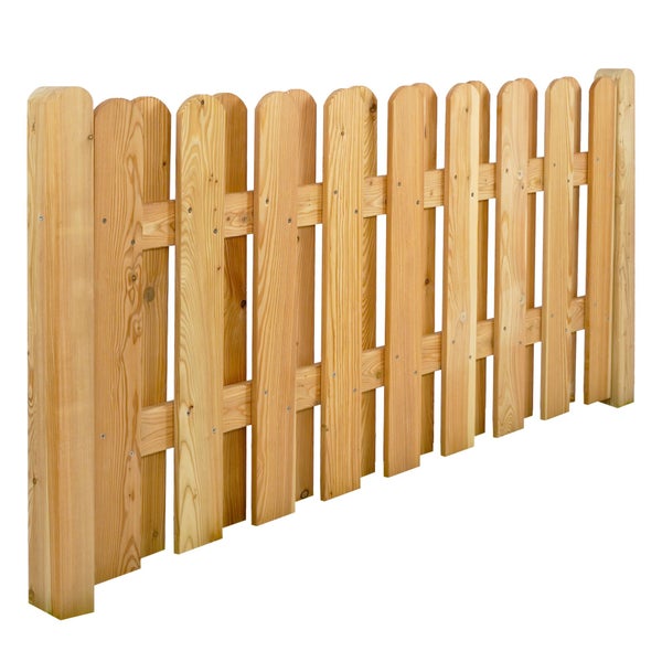 Holzzaun zur Grundstücksbegrenzung