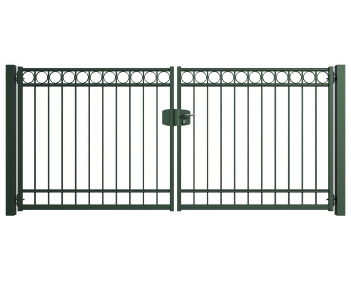 Doppelflügeltor aus Metall für den Gartenzaun