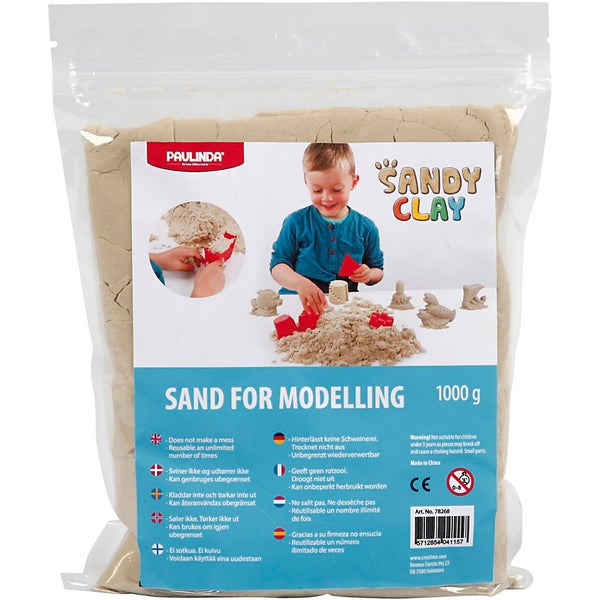 Creativ Company  Sandy Clay, Sand zum Modellieren, natur, 1 kg