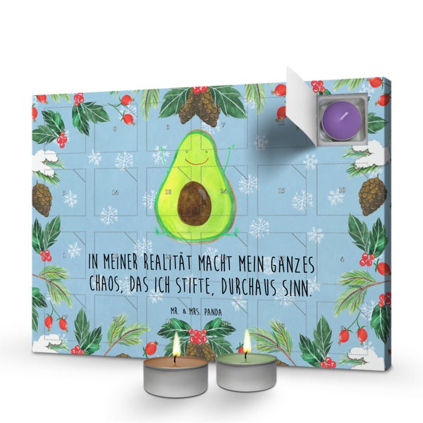 Mr. & Mrs. Panda Duftkerzen Adventskalender Avocado Glücklich - Blau Pastell