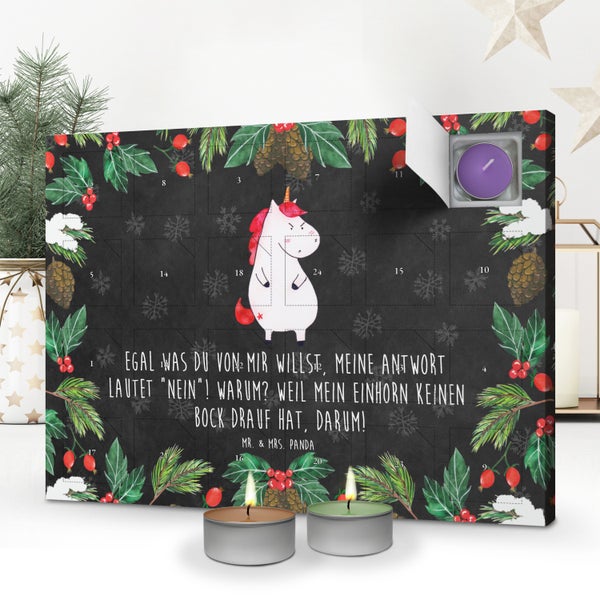 Mr. & Mrs. Panda Duftkerzen Adventskalender Einhorn Wut - Schwarz
