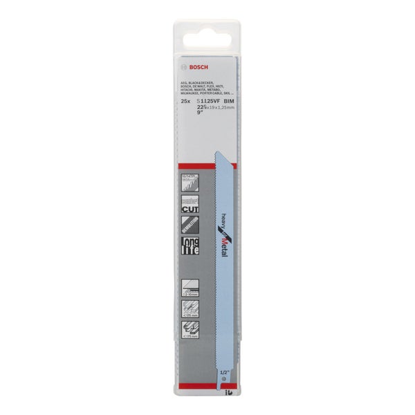 Bosch PRO Metal Demolition S1125VF Blatt 1,25 x 19 x 225 mm 25-tlg. - 2608657556
