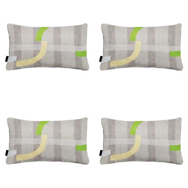 Dekokissen Tess lila - Ca. 30x50 cm - 4er-Set