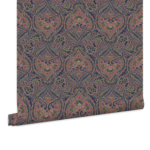 Vliestapete mit detailreichem orientalischen Paisley-Muster