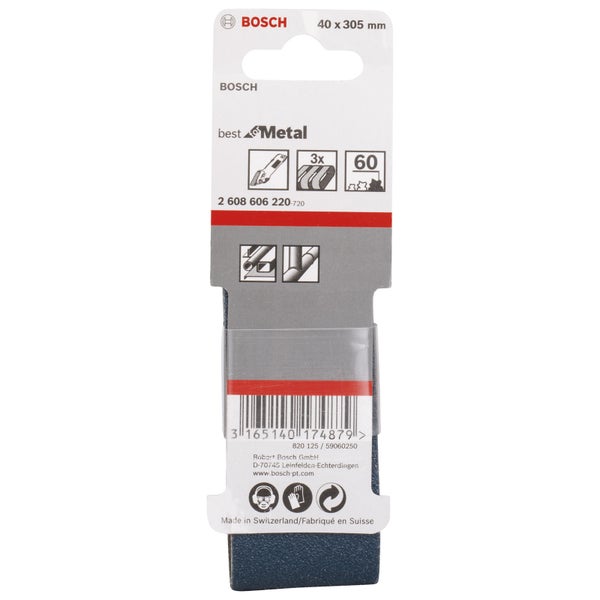Bosch Schleifband-Set Best for Metal 3tlg. 40 x 305 mm 60 - 2608606220