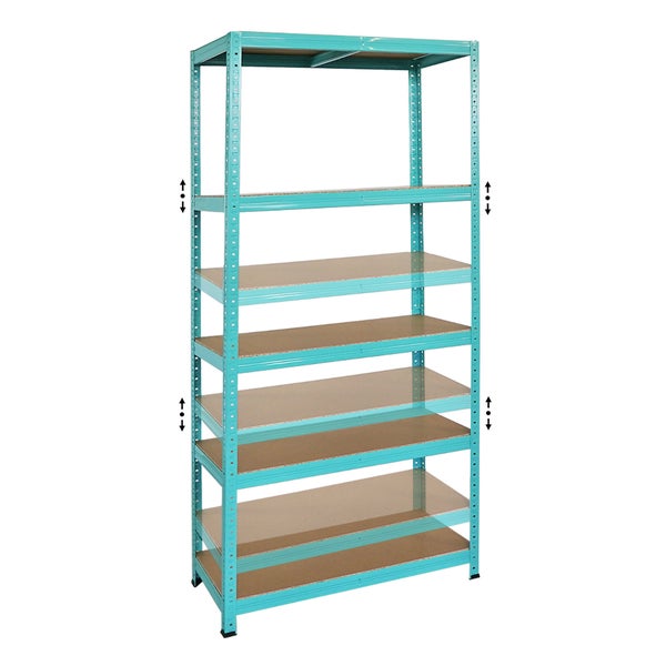 BERLINLODGE Mega Deal 4x Wohnregal GREEN HULK, HxBxT 180x90x40cm, Fachlast 175kg, 5 Ebenen, Grün, Bücherregal, Standregal, Büroregal