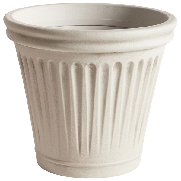 Blumenkübel MAIZE 43 cm Hellbeige