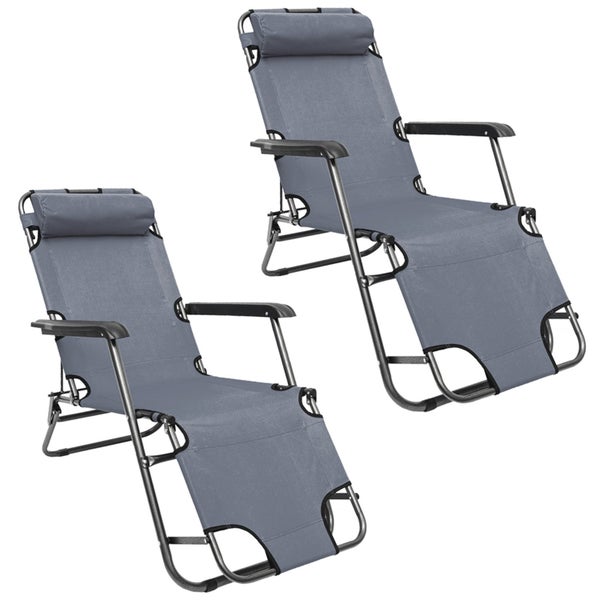 AMANKA 2er Set: 153x60 Relaxliege Garten Liegestuhl Klappbar - Gartenstuhl mit Liegefunktion - Sonnenliege Faltbar - Campingliege Leicht - Gartenliege Wetterfest Strandliege Relaxsessel Outdoor Liege