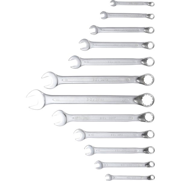 BGS Maul-Ringschlüssel-Satz gekröpft SW 6 - 22 mm 12tlg. - 30301