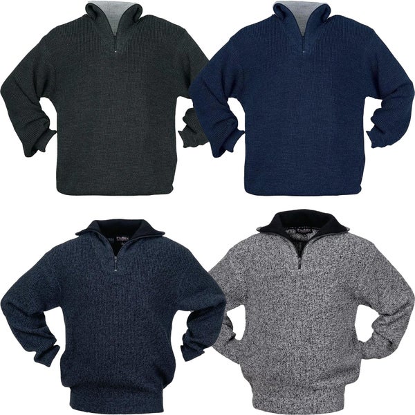 SCHEIBLER Pullover Größe M schwarz / blau-meliert - 8368-M
