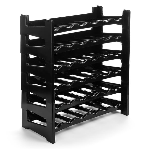 Schwarzes Weinregal aus Kunststoff