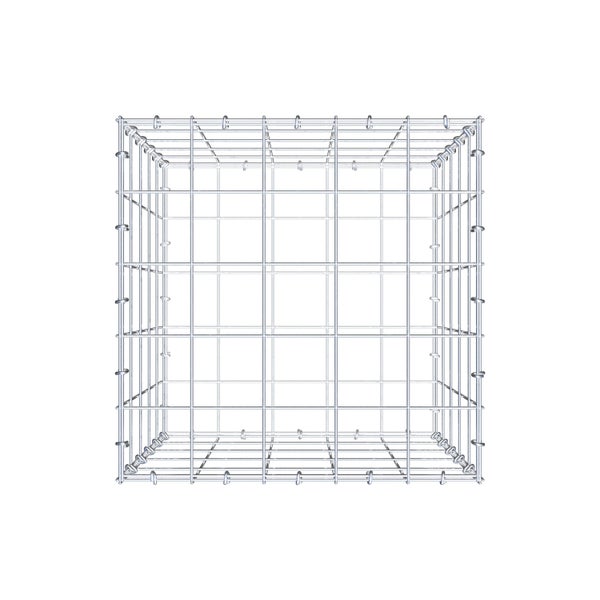 Gabione 50 cm x 50 cm x 50 cm (L x H x T), Maschenweite 10 cm x 10 cm, C-Ring