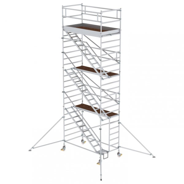 MUNK Rollgerüst mit Schrägaufstiegen 1,35x2,45m Plattform, 8,35m AH