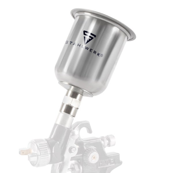 STAHLWERK Alu Lackierbecher Set / Fließbecher 125 ml und 600 ml Farbbecher