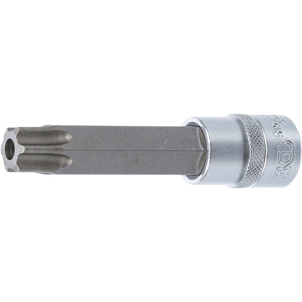 BGS Bit-Einsatz Länge 110 mm Antrieb Innenvierkant 12,5 mm (1/2) T-Profil (für Torx) mit Bohrung T80 - 5103-TB80