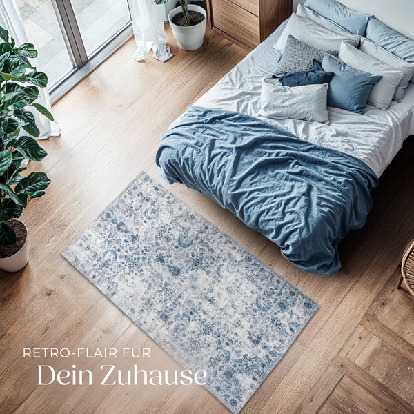 Vintage Designer Teppich tectake rutschfeste Unterseite verschiedene Größen 80 x 150 cm