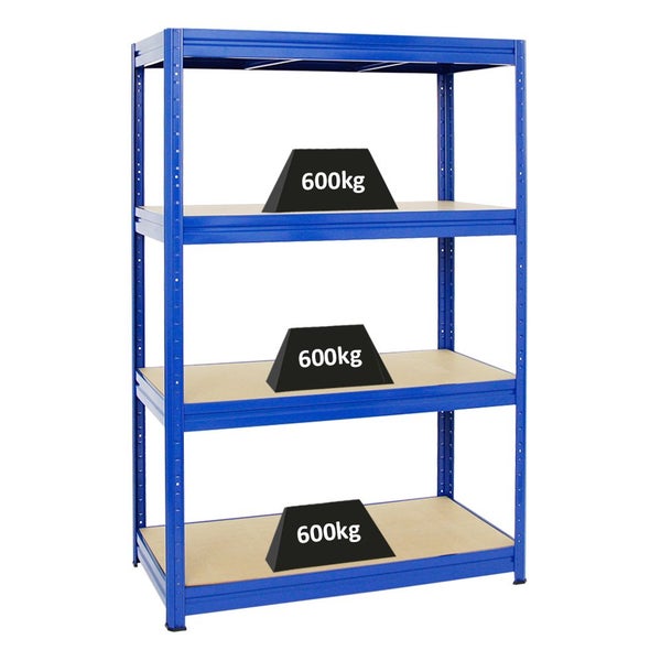PROREGAL Mega Deal 2x Schwerlastregal Dino HxBxT 180 x 120 x 60 cm Fachlast 600 kg Blau