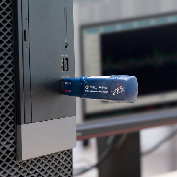 PCE Datenlogger PCE-VD 3 Schwingungsmessgerät Frequenzanalyse