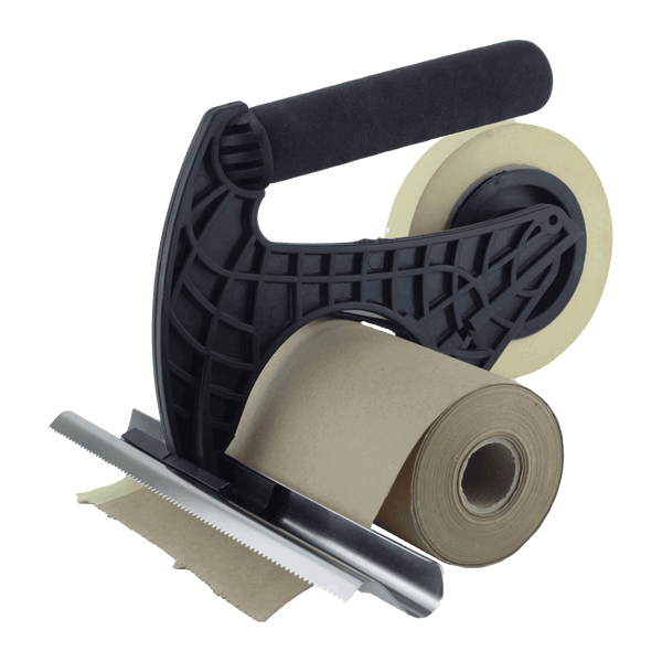 Packpapierabroller mit Papierrolle und Abreißkante