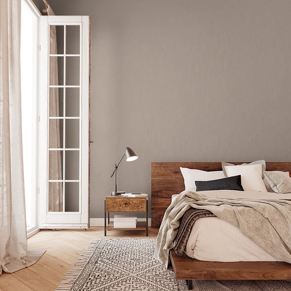 Tapete Beige Vliestapete Strukturiert Uni für Schlafzimmer Wohnzimmer oder Küche Made in Germany 10,05 x 0,53m