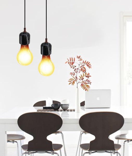 Solo Pendelleuchte minimalistisch schwarz, Einzel Hängelampe Loft Look | Wohnzimmer Esszimmer Leuchte