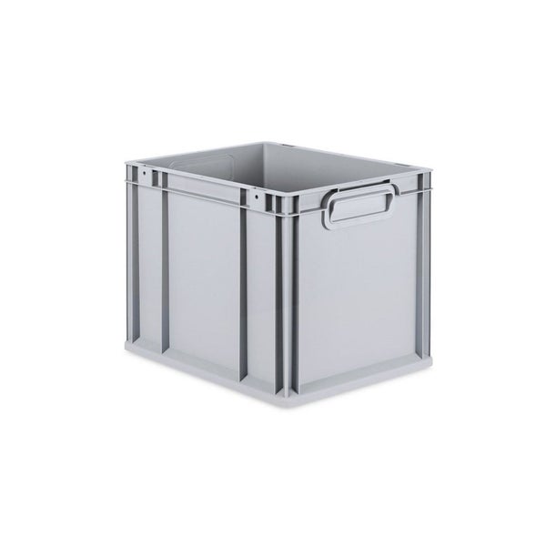 PROREGAL Spar Set 10x Eurobox Nextgen Economy Mit Auflagedeckel & 4x Schiebeschnappverschlüsse Schwarz Griffe Geschlossen HxBxT 32 x 30 x 40 cm