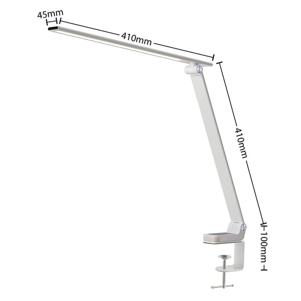 PRIOS LED Tischlampe Tamarin ( Touchdimmer) dimmbar (Modern) in Weiß (1 flammig, ) - Tischleuchte Schreibtischlampe Nachttischlampe Touch Lampe Arbeitszimmerleuchte
