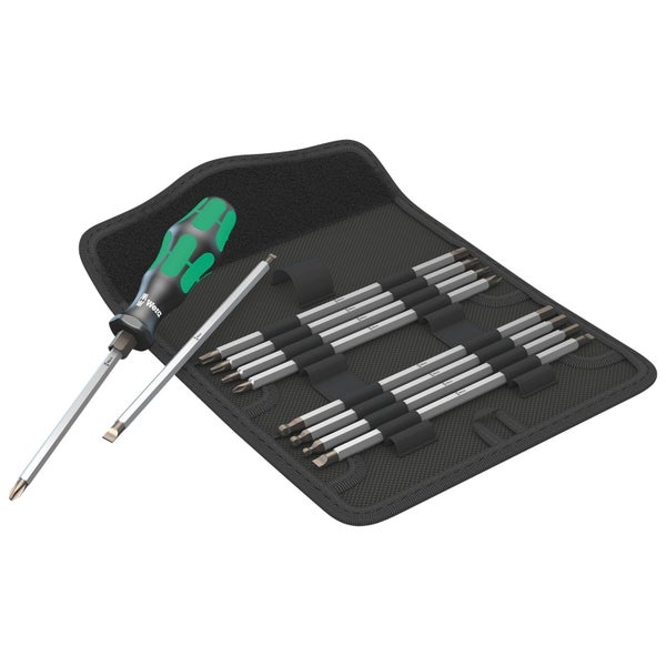 Wera Logo Schraubendrehersatz mit Wechselklingen in Halter