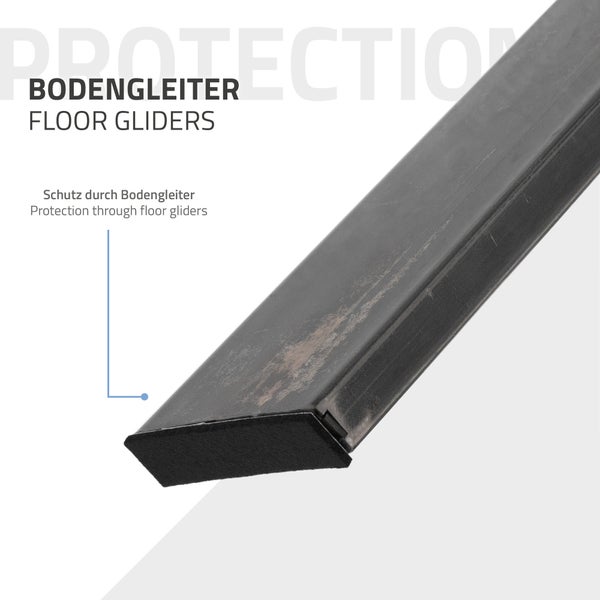 ML-Design 2er Set Tischbeine Loft 90x72 cm, Industrial, Profil 8x2cm, aus Stahl, Industriedesign, U-Form, Metall Tischgestell scandic, Tischkufen Tischuntergestell Möbelfüße, für Esstisch/Schreibtisch